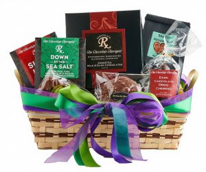 Congratulations basket by The Chocolate Therapist