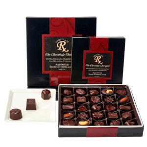 Assorted dark chocolates by The Chocolate Therapist