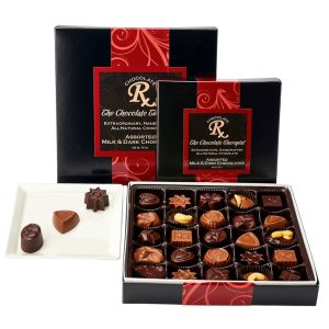 Assorted milk and dark chocolates by The Chocolate Therapist