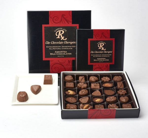 All-natural assorted milk chocolates by The Chocolate Therapist
