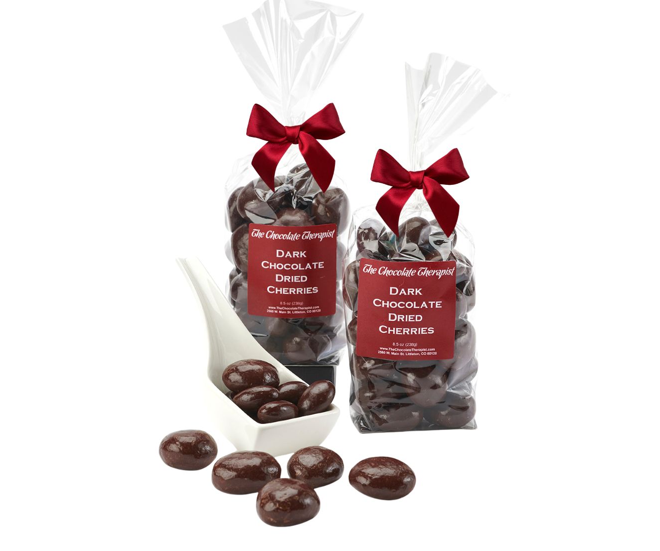 Chocolate covered dried cherries by The Chocolate Therapist