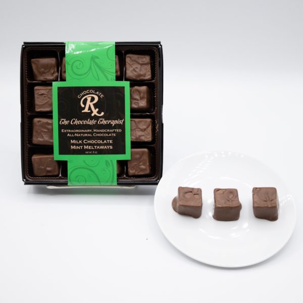 Milk chocolate mint meltaways by The Chocolate Therapist