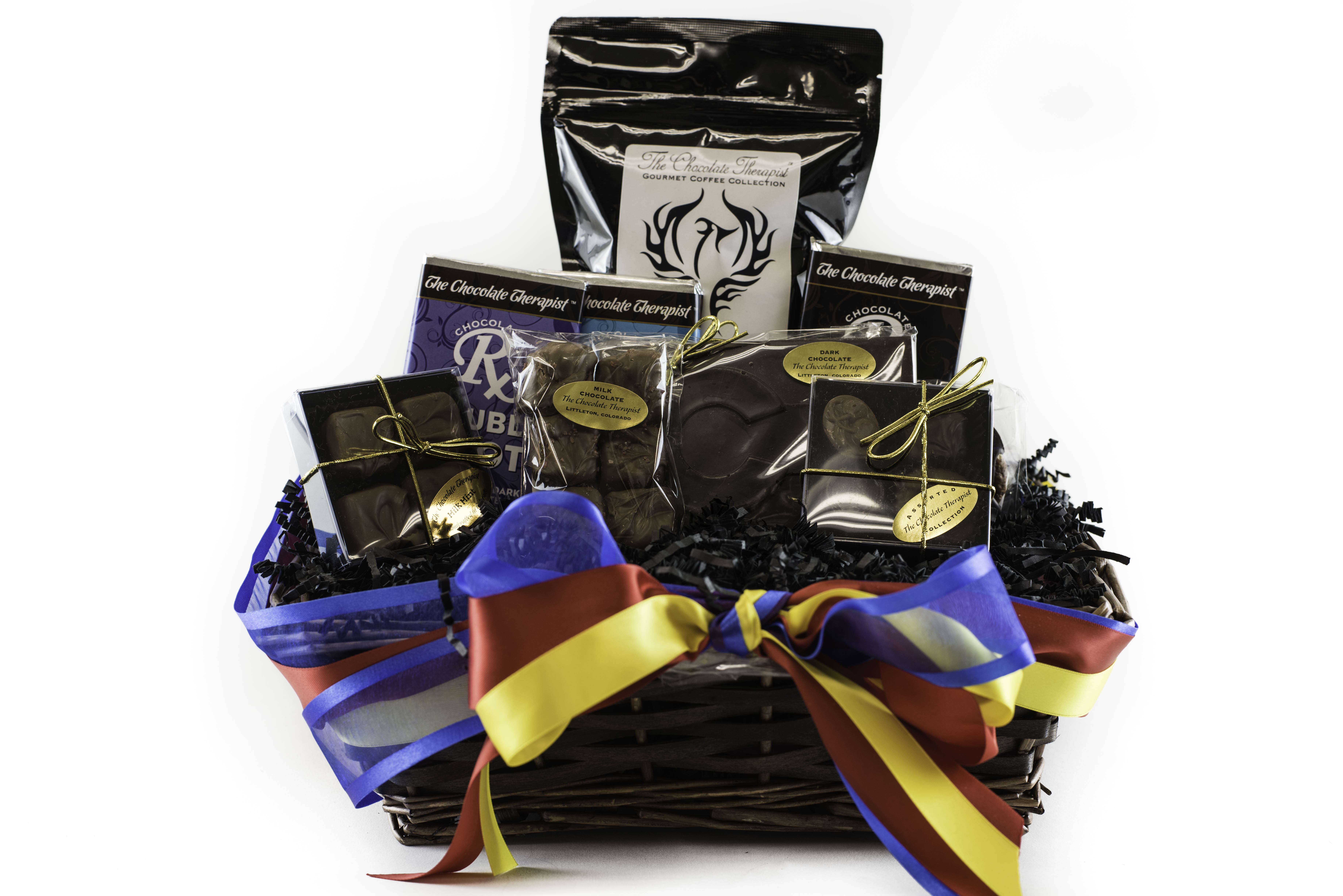 All Colorado Chocolate And Coffee Basket - The Chocolate Therapist