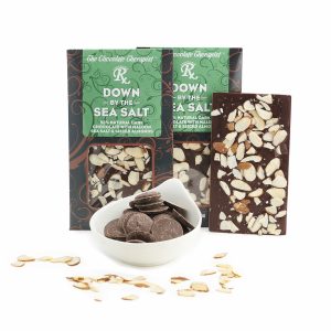 dark chocolate with almonds and sea salt by The Chocolate Therapist