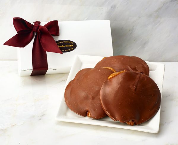 Milk chocolate pecan turtles by The Chocolate Therapist