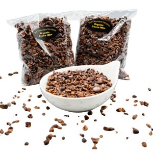 Organic cocoa nibs at The Chocolate Therapist