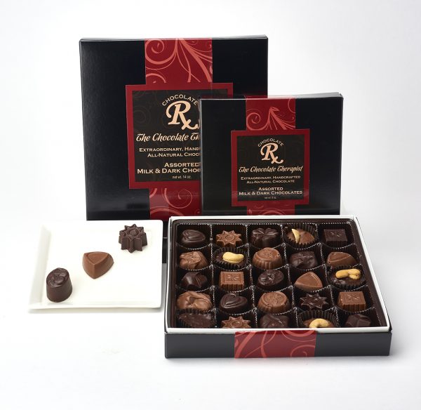 All-natural milk and dark assorted chocolates by The Chocolate Therapist