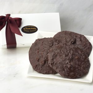 All-natural dark chocolate haystack patties by The Chocolate Therapist