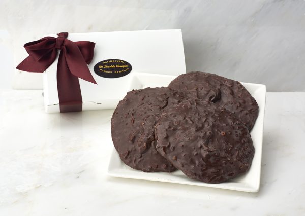 All-natural dark chocolate haystack patties by The Chocolate Therapist