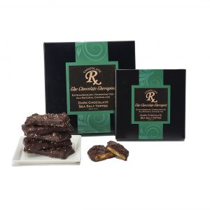 All-natural dark sea salt toffee by The Chocolate Therapist