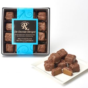 milk chocolate sea salt caramels by The Chocolate Therapist