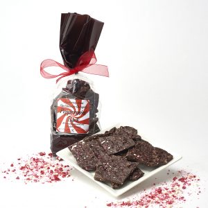 Dark chocolate peppermint bark by The Chocolate Therapist