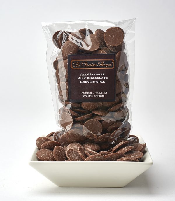 31% milk chocolate couvertures in an 8 oz bag