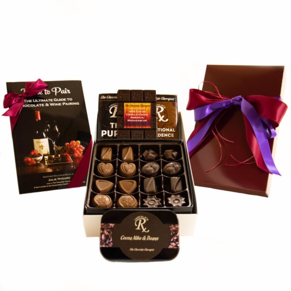 Chocolate and Wine pairing gift set for 2