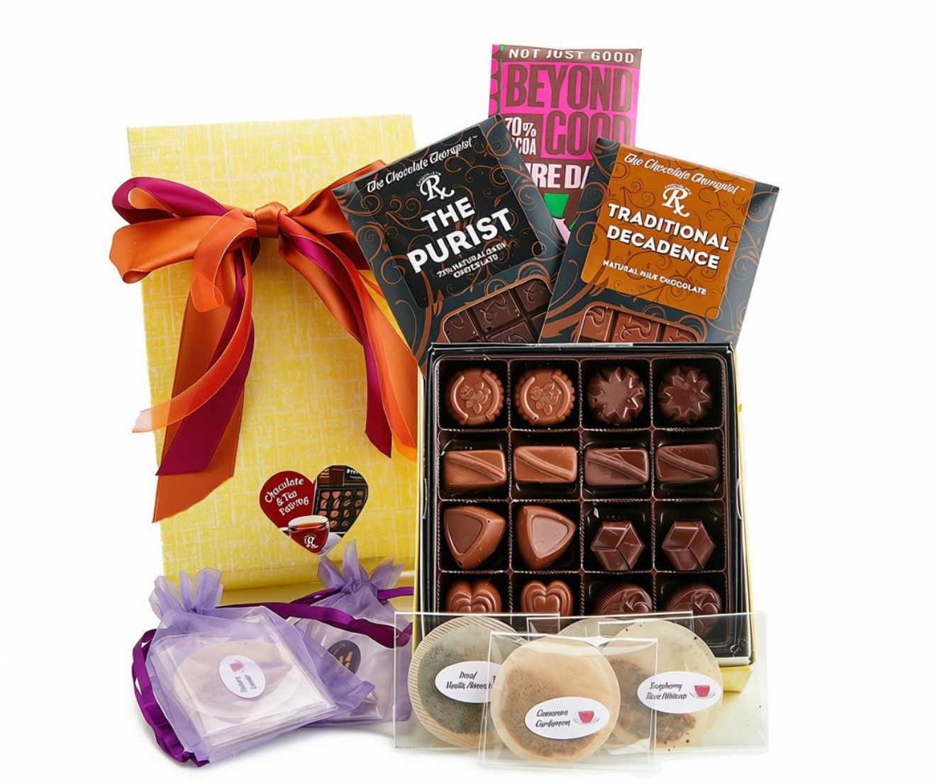 Chocolate and Tea pairing kit by The Chocolate Therapist