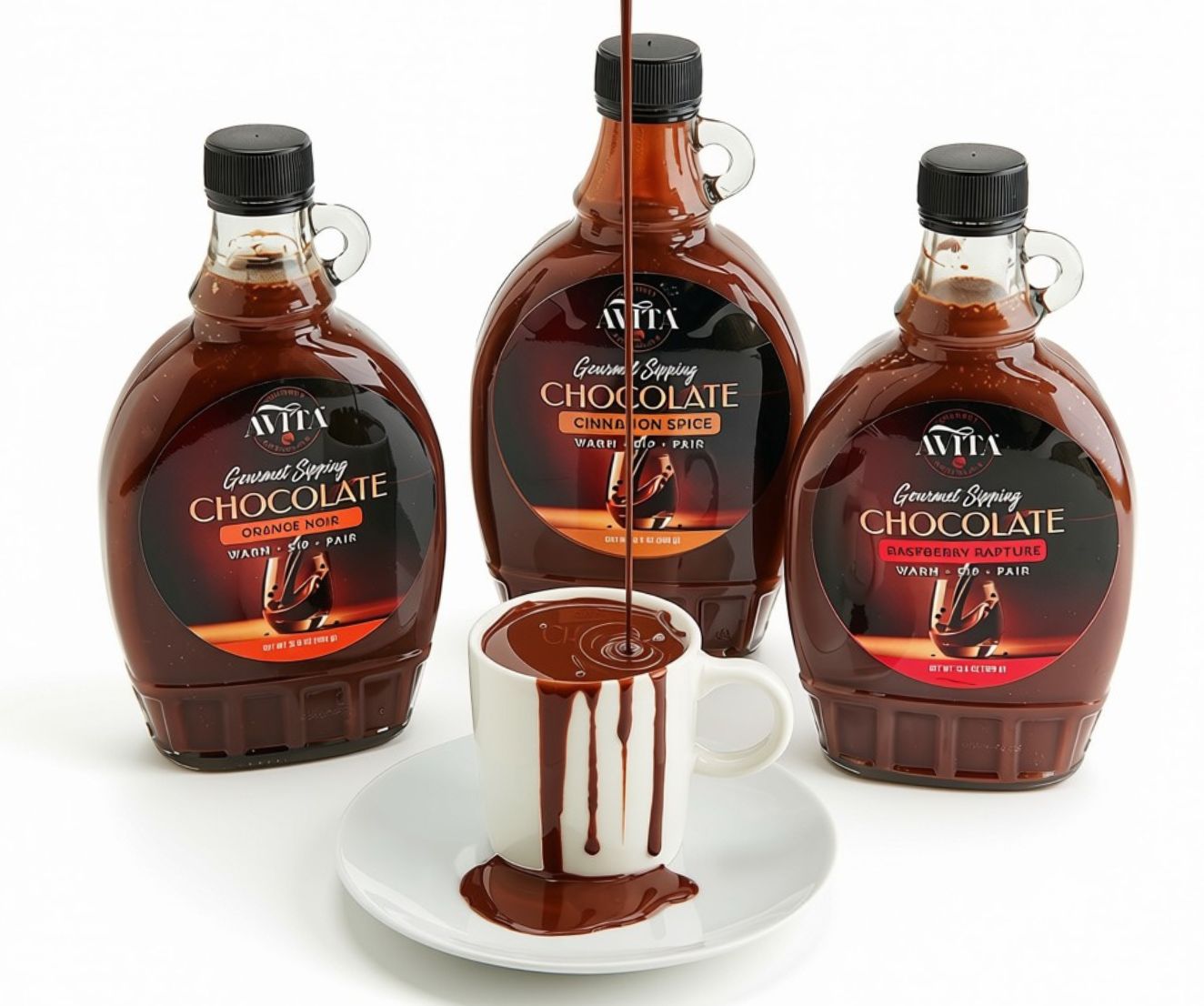Avita sipping chocolate at The Chocolate Therapist