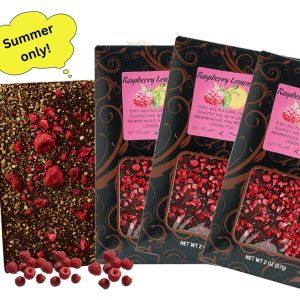 Raspberry Lemonade bar by The Chocolate Therapist
